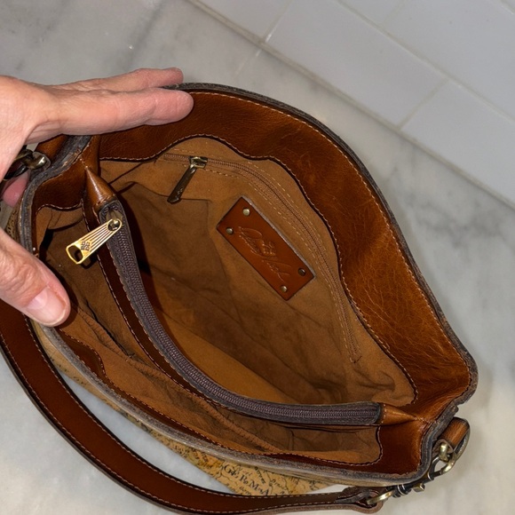 Patricia Nash Bag Purse Handbag Leather Vintage Irving Europe Map Shoulder Bag - Picture 13 of 17